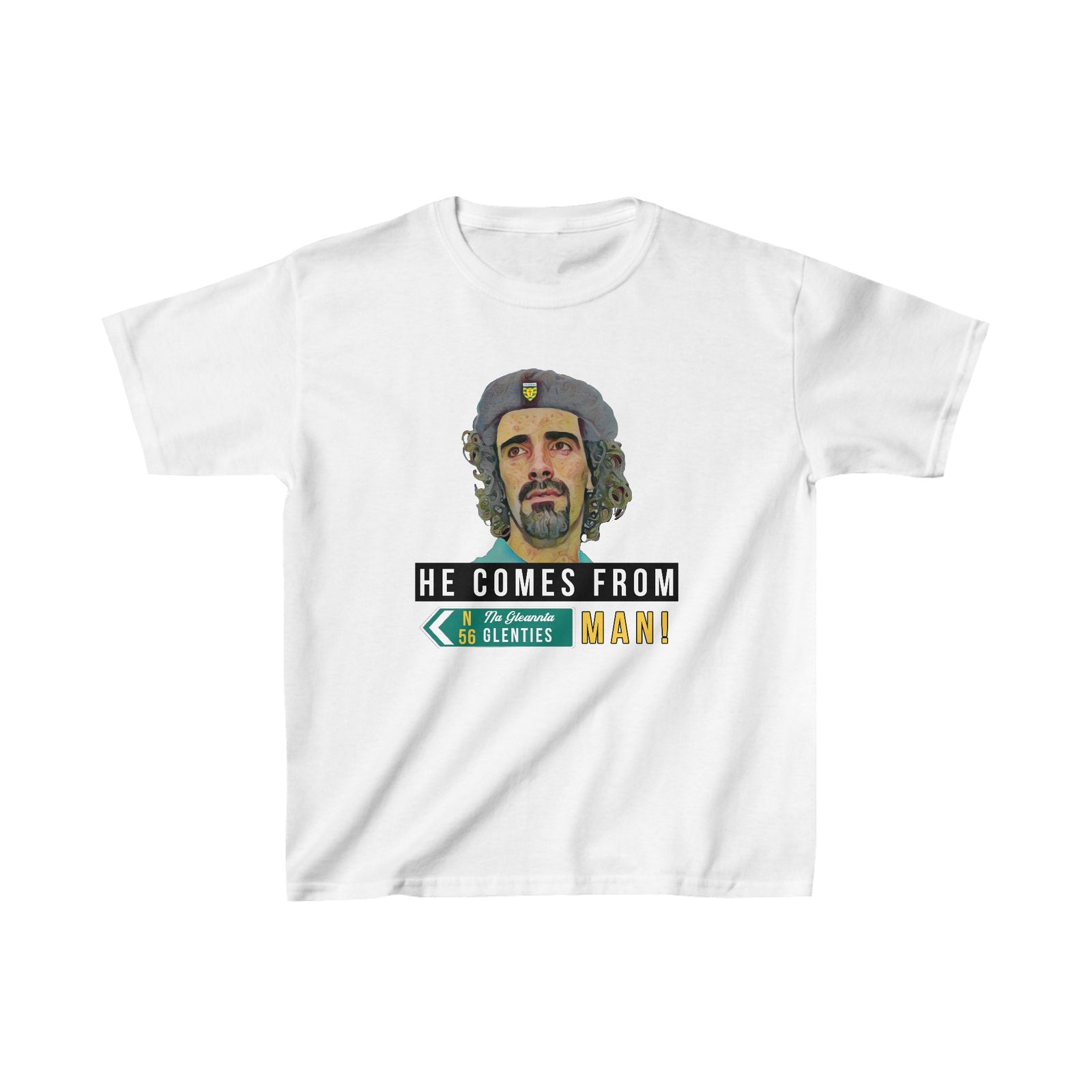 Kids Unisex Jim McGuinness He Comes From Glenties Man Donegal Tee